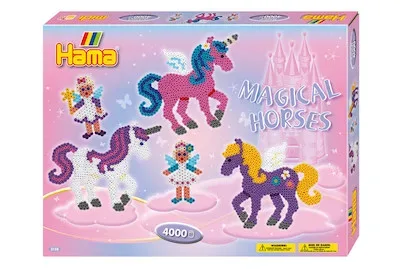 Hama Geschenkpackung Zauberhafte Pferde | 4000 Perlen