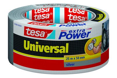 tesa, tesa Verpackungsklebeband extra Power Universal Silber 48 mm (B) x 25 m (L) PE (Polyethylen)