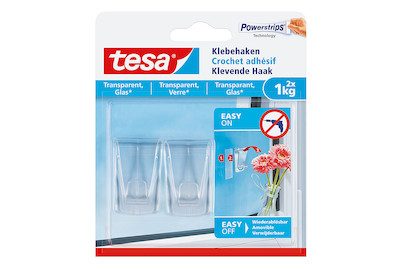 tesa, tesa Klebehaken Transparent 2 Stück