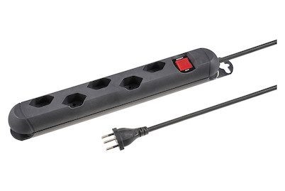 Steba Strong Quer-Steckdose mit Reset-Schalter | 5 × T13 | 3 m