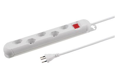 Steckdosenleiste mit Reset-Schalter | 5 × T13 | 3 m