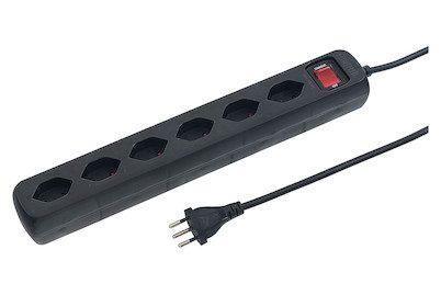 Steba Power Easy Steckdosenleiste Schwarz | 6x Typ 13 | 1.5 m