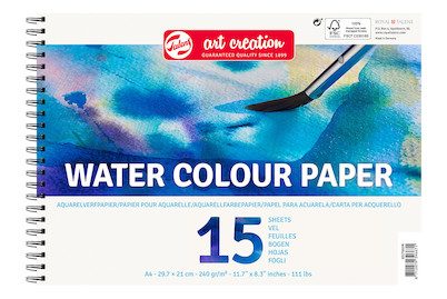 Talens, TALENS Aquarellpapier 9317002M A4, 15 Blatt, 250 g/qm