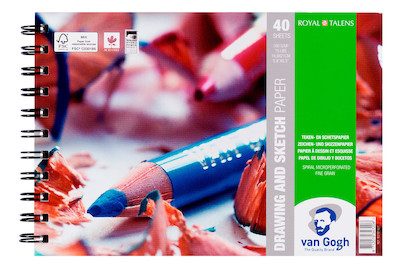 Van Gogh, VAN GOGH Skizzen Papier A5 93181421 FSC-MIX Zeichenpapier 40 Blatt
