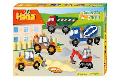 Hama, HAMA B&uuml;gelperlen Set Midi G1013143-0 Baufahrzeuge