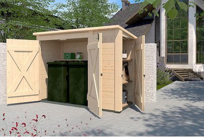 WEKA, WEKA Multibox mit Regalsystem,  21 mm WEKA Farbbehandlung:Naturbelassen