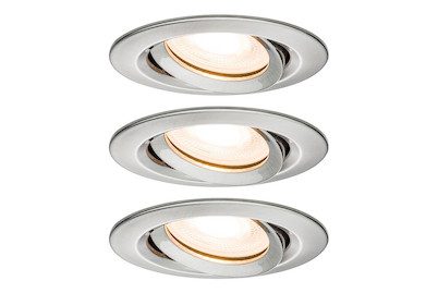 Paulmann, Paulmann Nova Bad-Einbauleuchte 3er Set LED EEK: A+ (A++ - E) GU10 21 W IP65 Eisen (gebürstet)