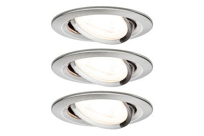 Paulmann, Paulmann 93429 Nova Einbauleuchte 3er Set LED GU10 19.5 W Eisen (gebürstet)