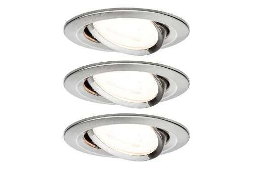 Paulmann, Paulmann 93429 Nova Einbauleuchte 3er Set LED GU10 19.5 W Eisen (gebürstet)