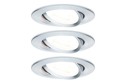 Paulmann, Paulmann 93433 Einbauleuchte 3er Set 19.5 W Aluminium (gedreht)