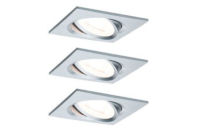 Paulmann, Paulmann 93438 Einbauleuchte 3er Set 19.5 W Aluminium (gedreht)