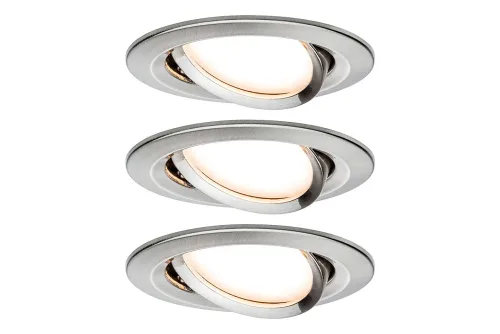 Paulmann, Paulmann 93447 Nova Einbauleuchte 3er Set LED LED 18 W Eisen (gebürstet)