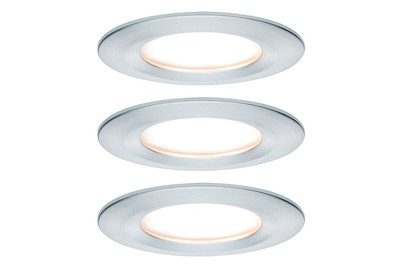 Paulmann, Paulmann Nova Bad-Einbauleuchte 3er Set LED LED 18 W IP44 Aluminium (gedreht)