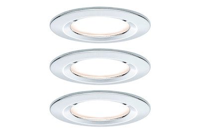 Paulmann, Paulmann Nova Bad-Einbauleuchte 3er Set LED LED 18 W IP44 Chrom (glänzend)
