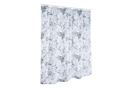 Spirella Duschvorhang Textil Tropic 180X200 Dunkelgrün