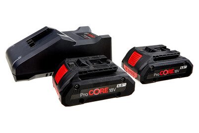 Bosch Professional, Bosch Professional Akku-Set "2 x ProCORE18 V 4.0Ah und GAL 18 V-40" 18,0