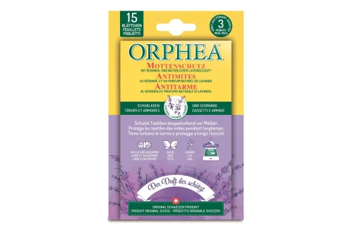 Orphea Mottenschutz Blätter mit Lavendelduft | 15 Stück