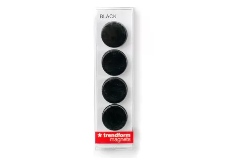 trendform, TRENDFORM Magnete Black TF2737 23mm, schwarz, 4er Set