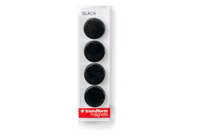trendform, TRENDFORM Magnete Black TF2737 23mm, schwarz, 4er Set