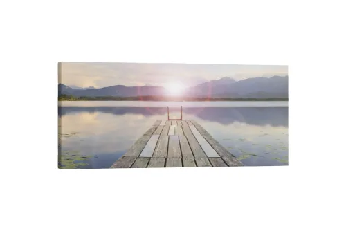 undefined, Canvas 50x100 Lake Hopfensee
