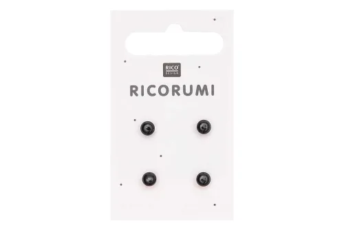 RICO-Design, RICO-Design - Knöpfe, 5mm, Schwarz-Bunt