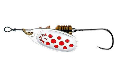Mepps, Mepps Comet silber/rot mit Einzelhaken - Spinner