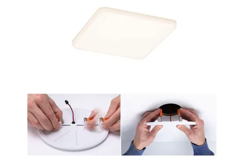 Paulmann, Paulmann 92394 EB Panel Veluna VariFit LED-Einbauleuchte LED LED fest eingebaut 8.50 W Satin