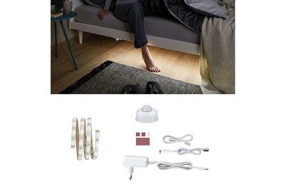 Paulmann, Paulmann Night Comfort 70955 LED-Streifen-Komplettset mit Bewegungsmelder mit Stecker 12 V 1 m Warmweiß 1 St.