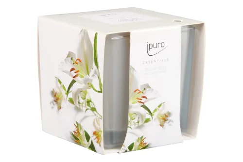 Ipuro, iPuro white lily Duftkerze – Aroma Diffuser/Lufterfrischer – weiss