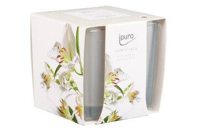 Ipuro, iPuro white lily Duftkerze – Aroma Diffuser/Lufterfrischer – weiss
