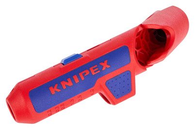Knipex, Knipex 16 95 01 SB ErgoStrip Kabelentmanteler Geeignet für Rundkabel, Feuchtraumkabel, Datenkabel, Koaxialkabel 4.8 bis