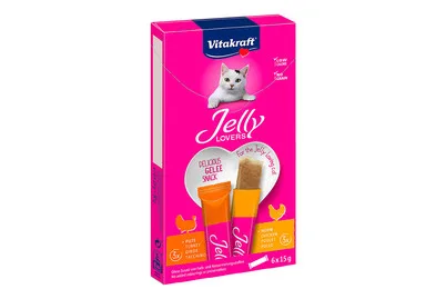 Vitakraft Katzensnack Jelly Lovers Huhn & Pute 6x15g