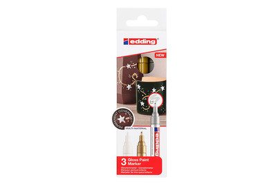 edding, EDDING Paintmarker 750 2-4mm 750-E3-met gold/silver/white 3 St&uuml;ck