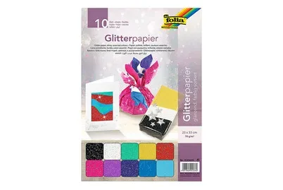 Folia Glitterpapier | 23 × 33 cm | 10 Blatt