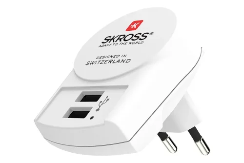 SKROSS, SKROSS Euro USB Charger (2xA) 1.302421