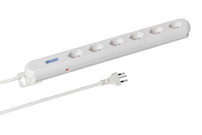 Steffen Steckdosenleiste Linea Plus Weiss | 6 × T13 | 3 m