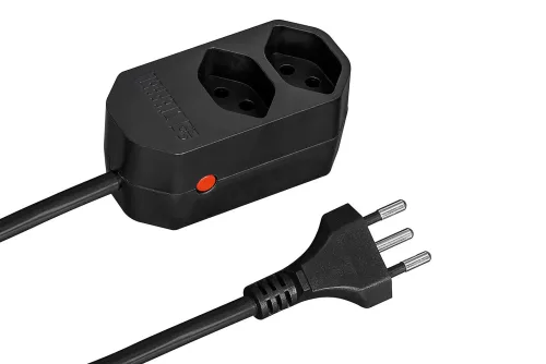 Steffen Steckdosenleiste Compact mit Reset-Button | 2 × Typ 13 | 1.5 m