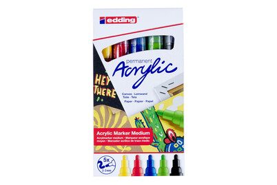 edding, EDDING Acrylmarker 5100 2-3mm 5100-E5-basi basic, ass. 5 St&uuml;ck
