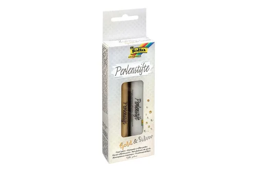 Folia Perlenstifte Gold und Silber | 2 Stück