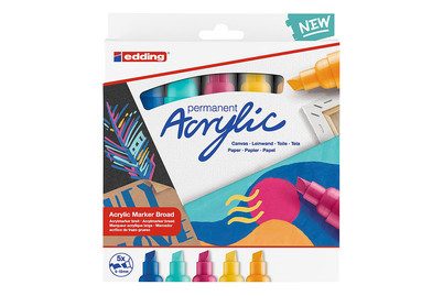 edding, EDDING Acrylmarker 5000 5-10mm 5000-5S assortiert 5 St&uuml;ck