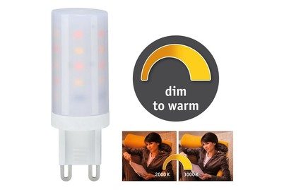 Paulmann, Paulmann 28819 LED EEK G (A - G) G9 4 W Gold (Ø x H) 18 mm x 55 mm 1 St.