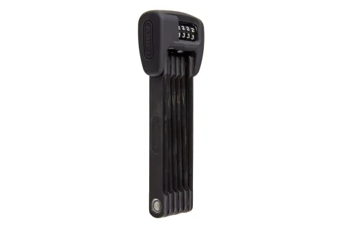 Abus, Abus Faltschloss Bordo Combo 6000C/90 LED Code mit Halter SH 6000/90 - schwarz