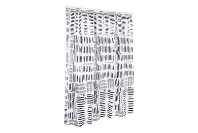 Spirella Duschvorhang Connection Schwarz | 180 × 200 cm