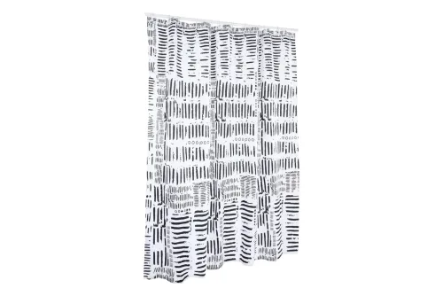 Spirella Duschvorhang Connection Schwarz | 180 × 200 cm