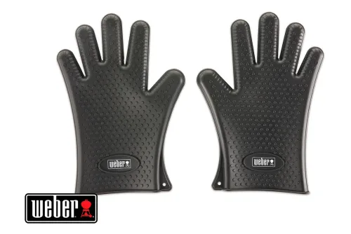 WEBER, Weber Silikon-Grillhandschuhe – Weber Grillschürze/Grillhandschuhe – schwarz