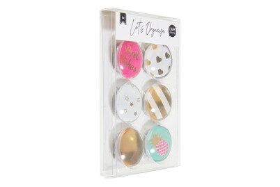 I am Creative, I AM CREATIVE Magnet Sommer Let`s Organize MAA4035.51 Glas, 3x1cm 6 St&uuml;ck