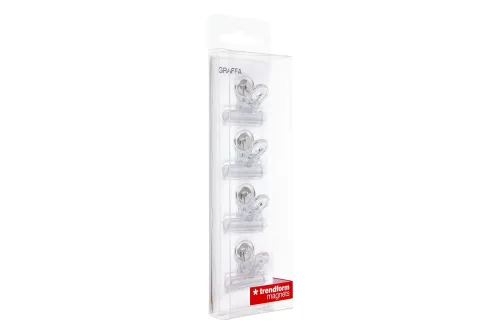 trendform, TRENDFORM Magnet-Clip GRAFFA FW4003 4er Set transparent