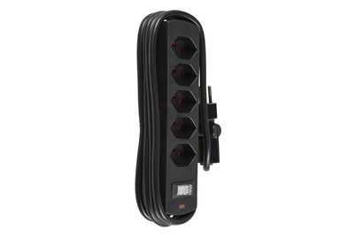 MH Safety-Line, MH Safety-Line 114968 Steckdosenleiste mit Schalter 5fach Schwarz