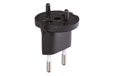 S-Electro, S-ELECTRO Fix-Adapter SchuKo-CH 4.135802 schwarz, 2-polig