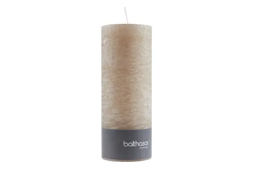 Balthasar - Zylinderkerze, 70X180MM, Taupe